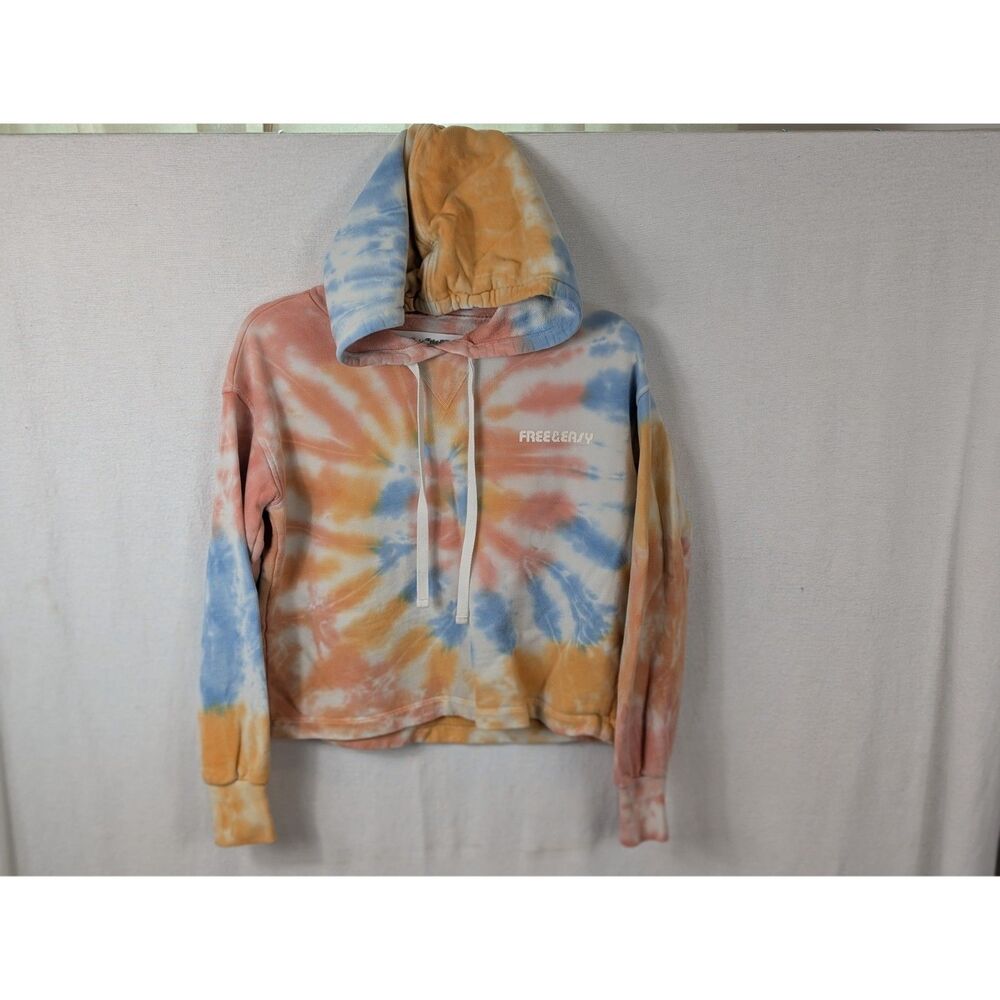 Madewell Free & Easy Cropped Tie-Dye Hoodie Sweatshirt Women's Size XXS/2XS